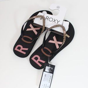 Roxy Cheetah Print Flip Flops / NWT
